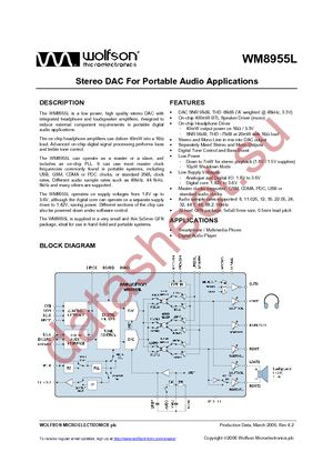 WM8955L-6100-FL32-M datasheet  